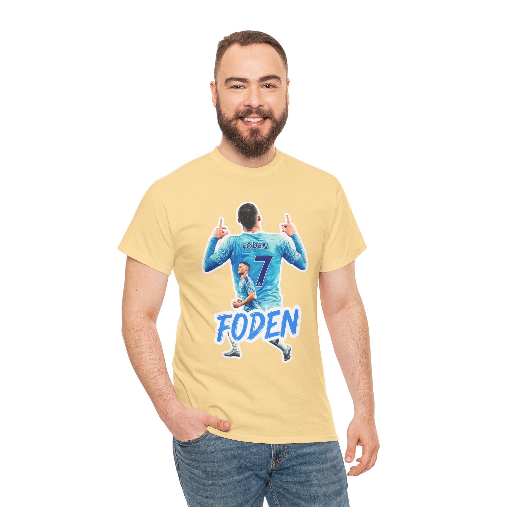 Phil Foden #7 Soccer T‑Shirt — Manchester City Fan Jersey Tribute