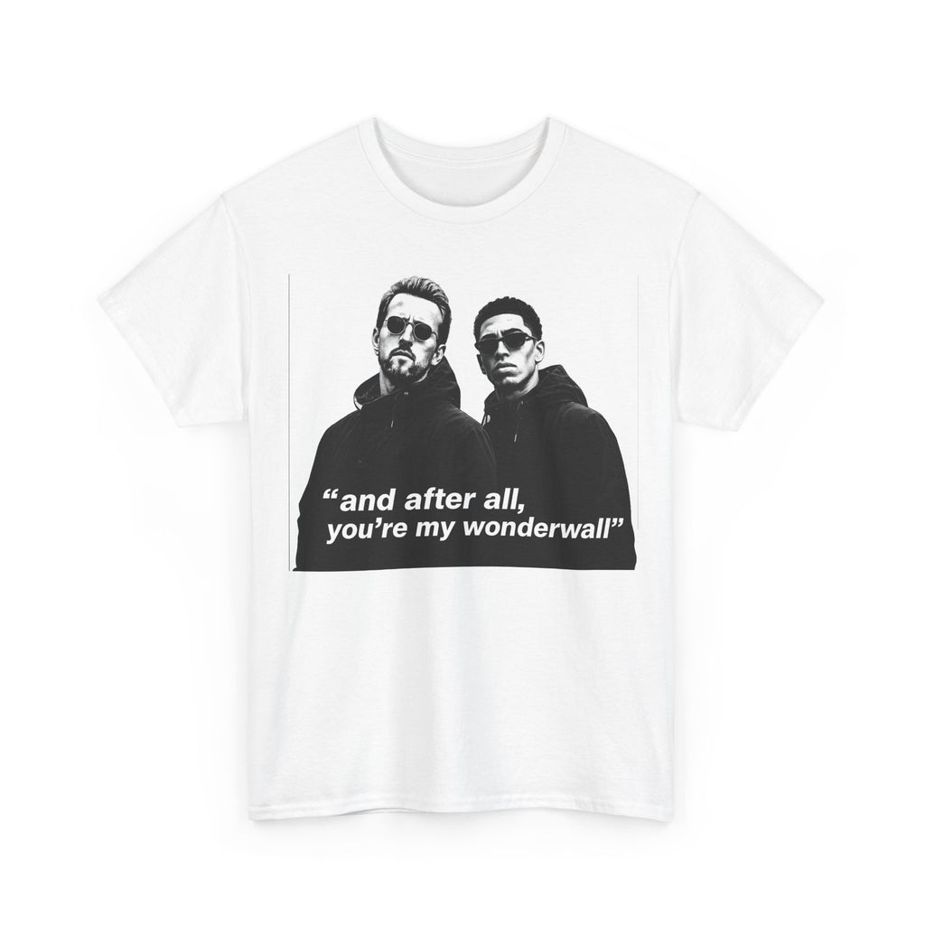 Kane and Bellingham Wonderwall Lyric T-Shirt — ‘and after all, you’re my wonderwall’ Retro Band Tee