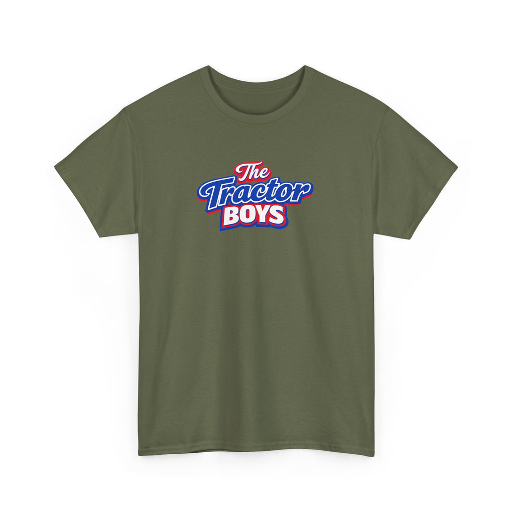 The Tractor Boys T-Shirt — Retro Blue & Red Logo Tee