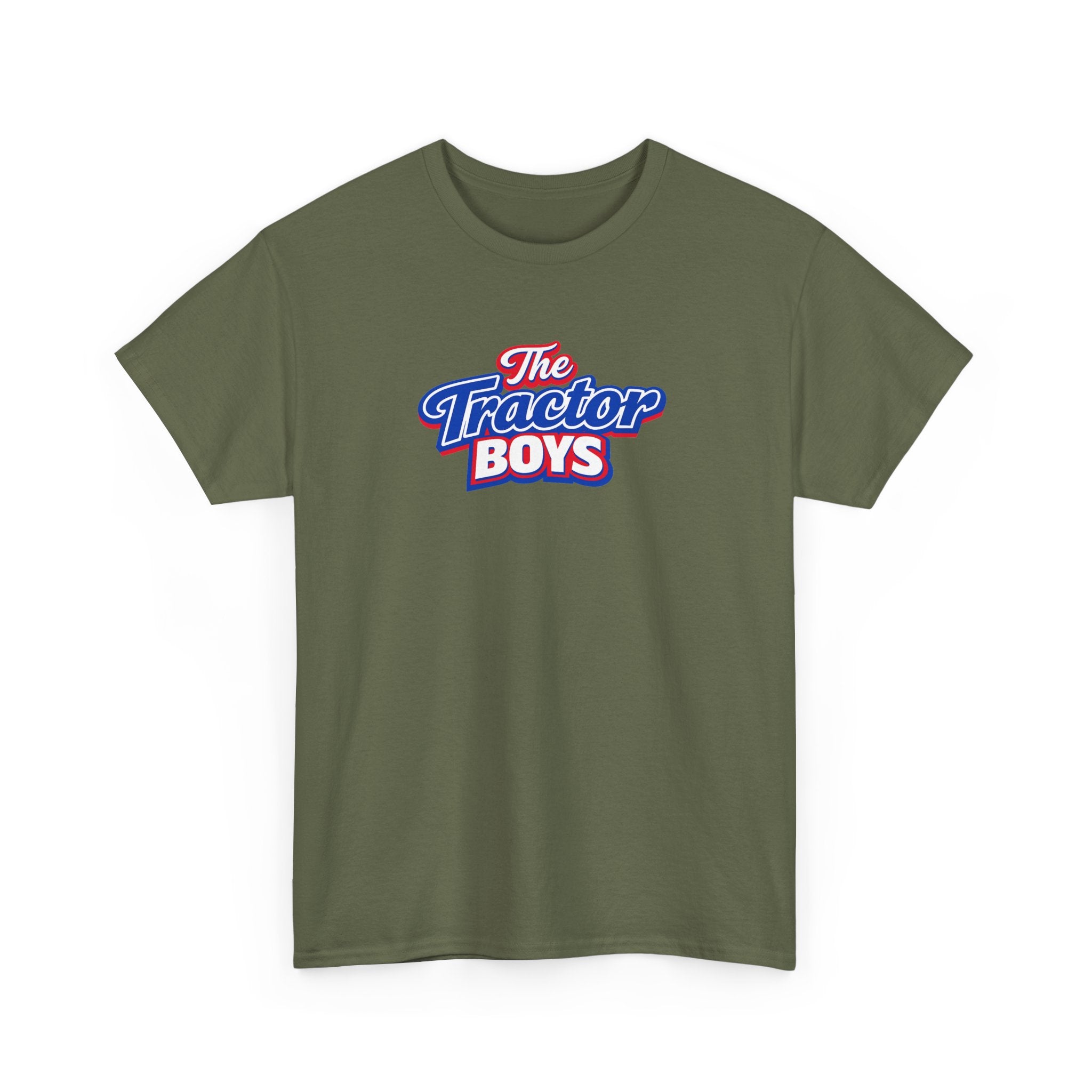 The Tractor Boys T-Shirt — Retro Blue & Red Logo Tee