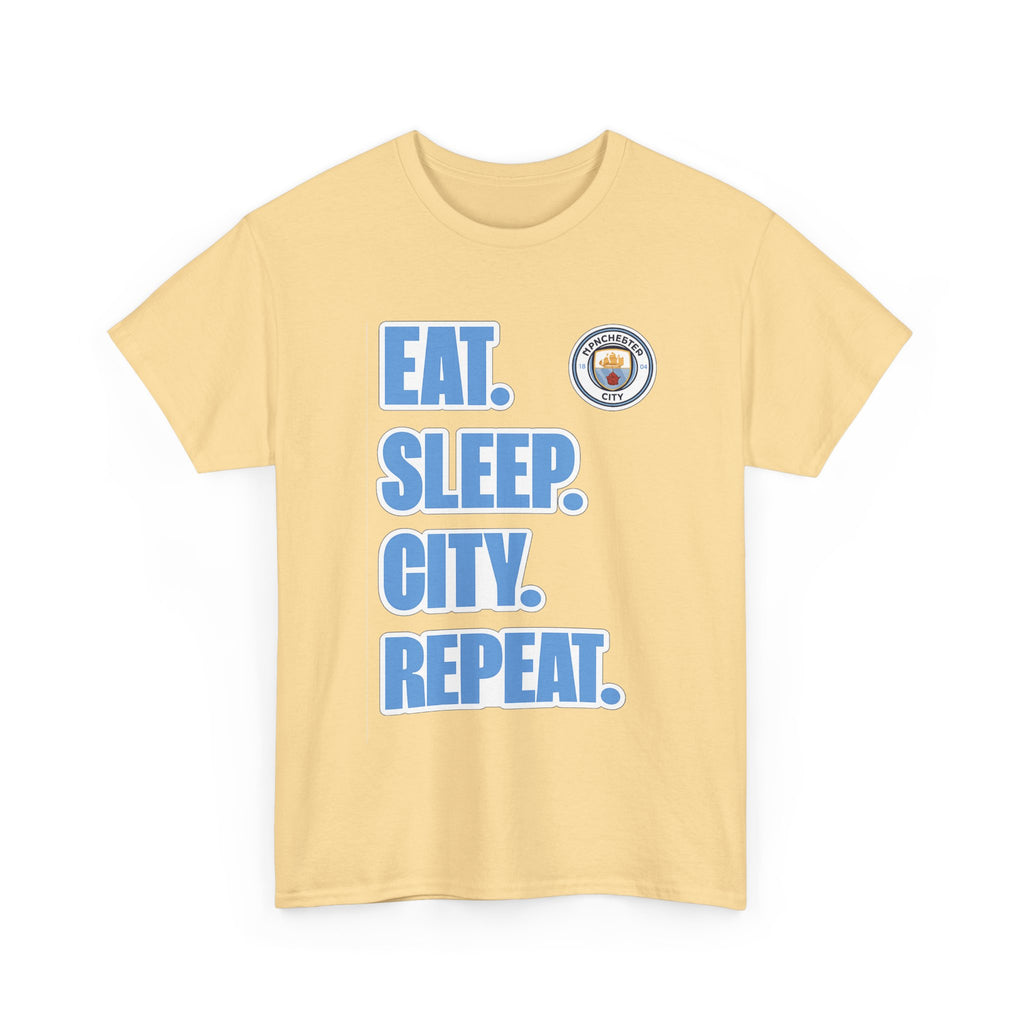 Eat. Sleep. City. Repeat. T‑Shirt — Manchester City Fan Tee