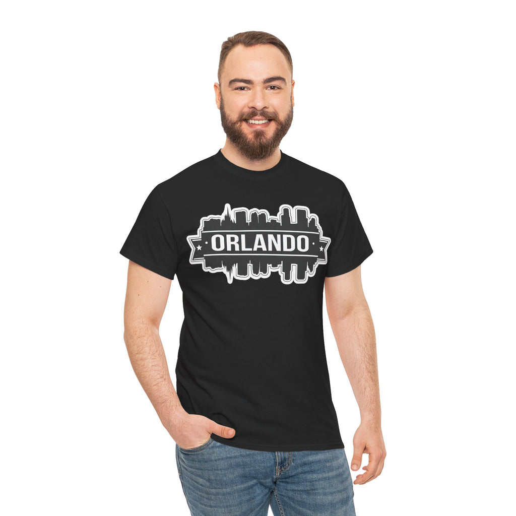 Orlando Skyline T-Shirt — Retro Badge Cityscape Tee