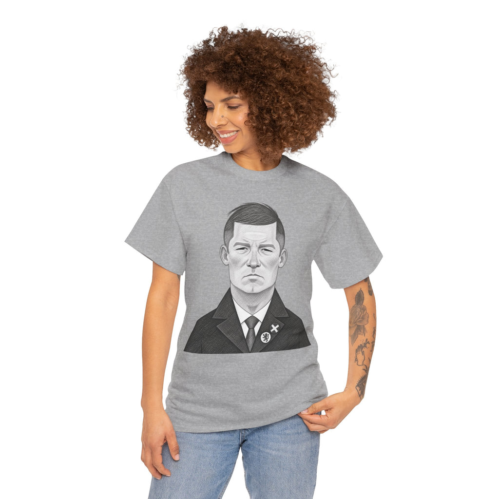 Sir Alex Ferguson Cotton T-Shirt — Vintage Stoic Portrait Shirt