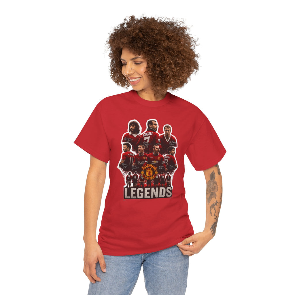 Manchester United Legends Football Team Tee — Retro Manchester United Players Graphic Shirt