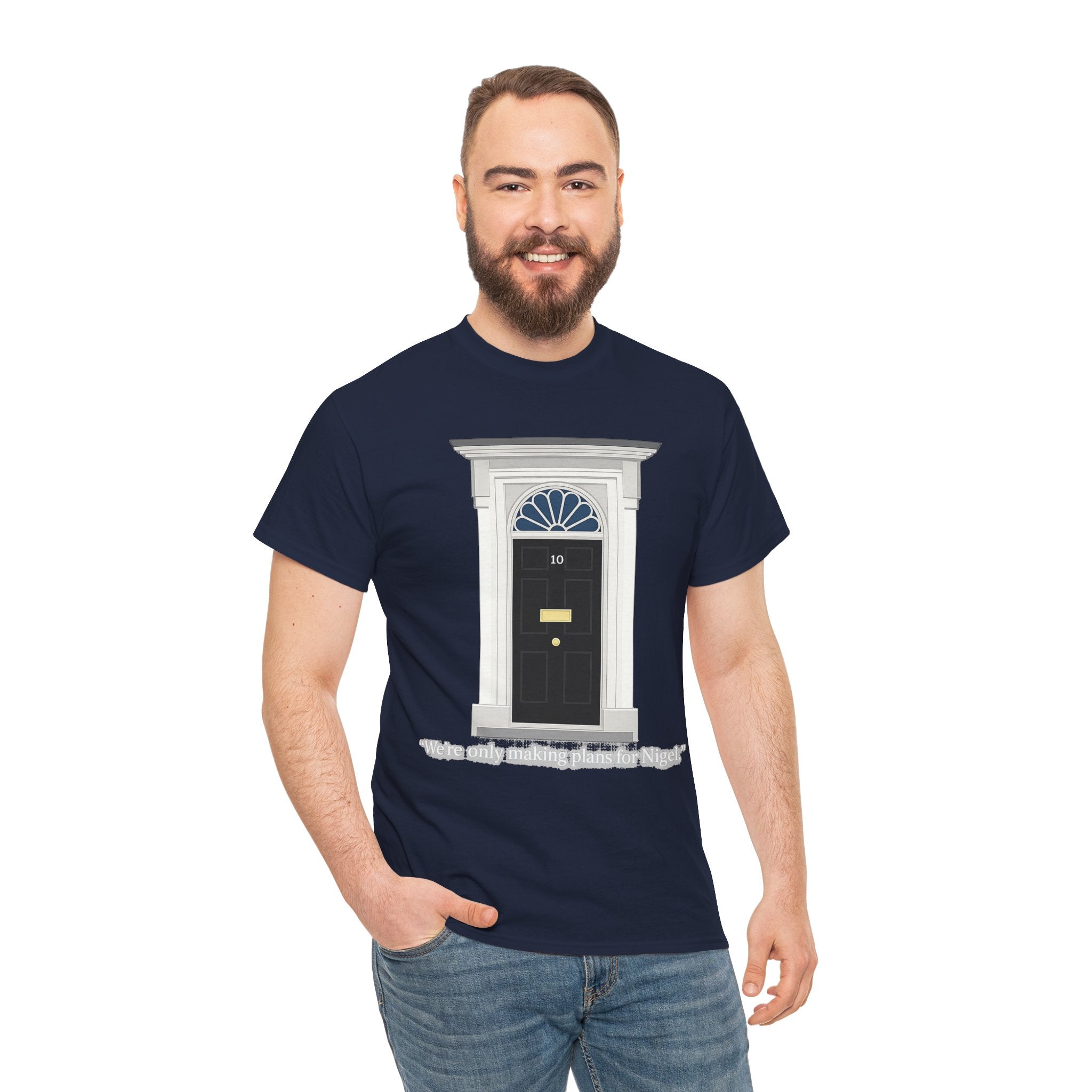 Doorway Graphic Tee — 'With Only a Knocking, who will be Might?' Black T‑Shirt