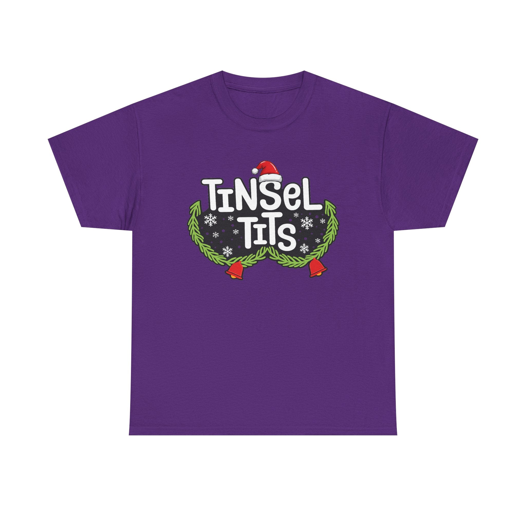 T-Shirt — "Tinsel Tits" Funny Christmas Wreath Holiday Tee