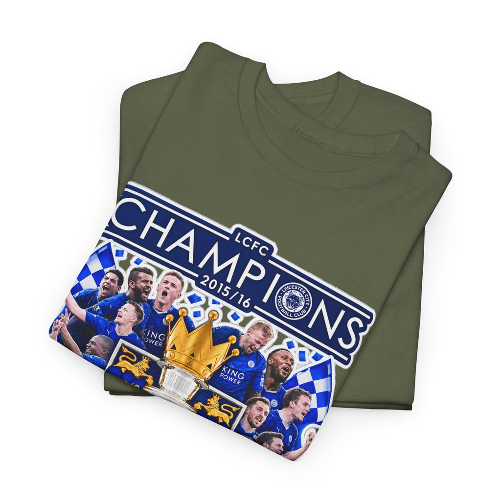 Leicester City 2015/2016 Champions Trophy Soccer T-Shirt — Team Victory Graphic Tee
