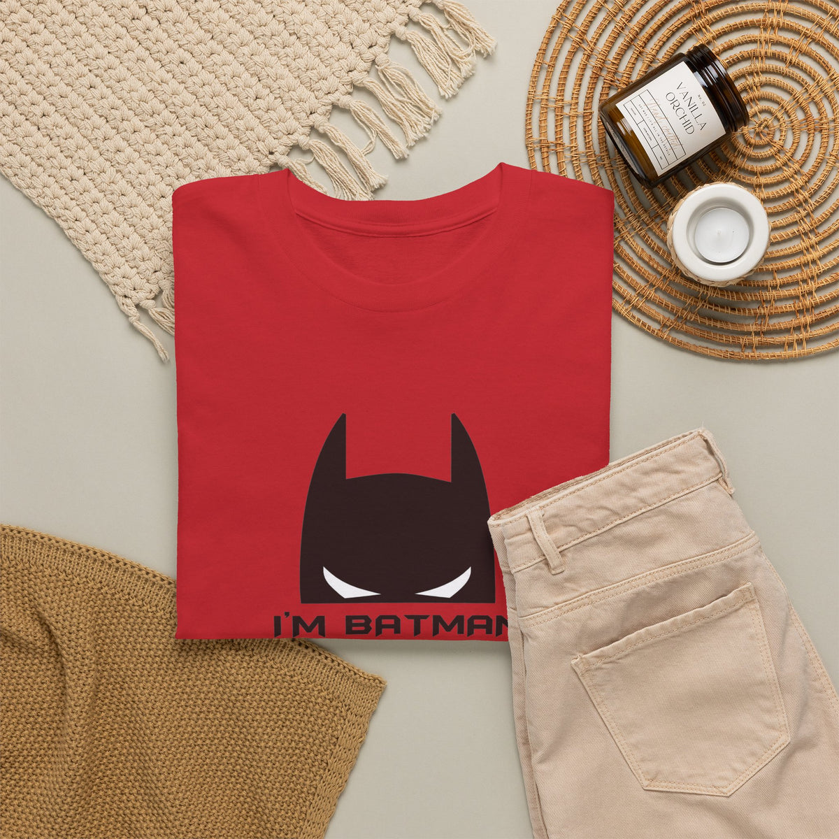 I'm Batman Graphic Tee — Funny Superhero Mask T-Shirt