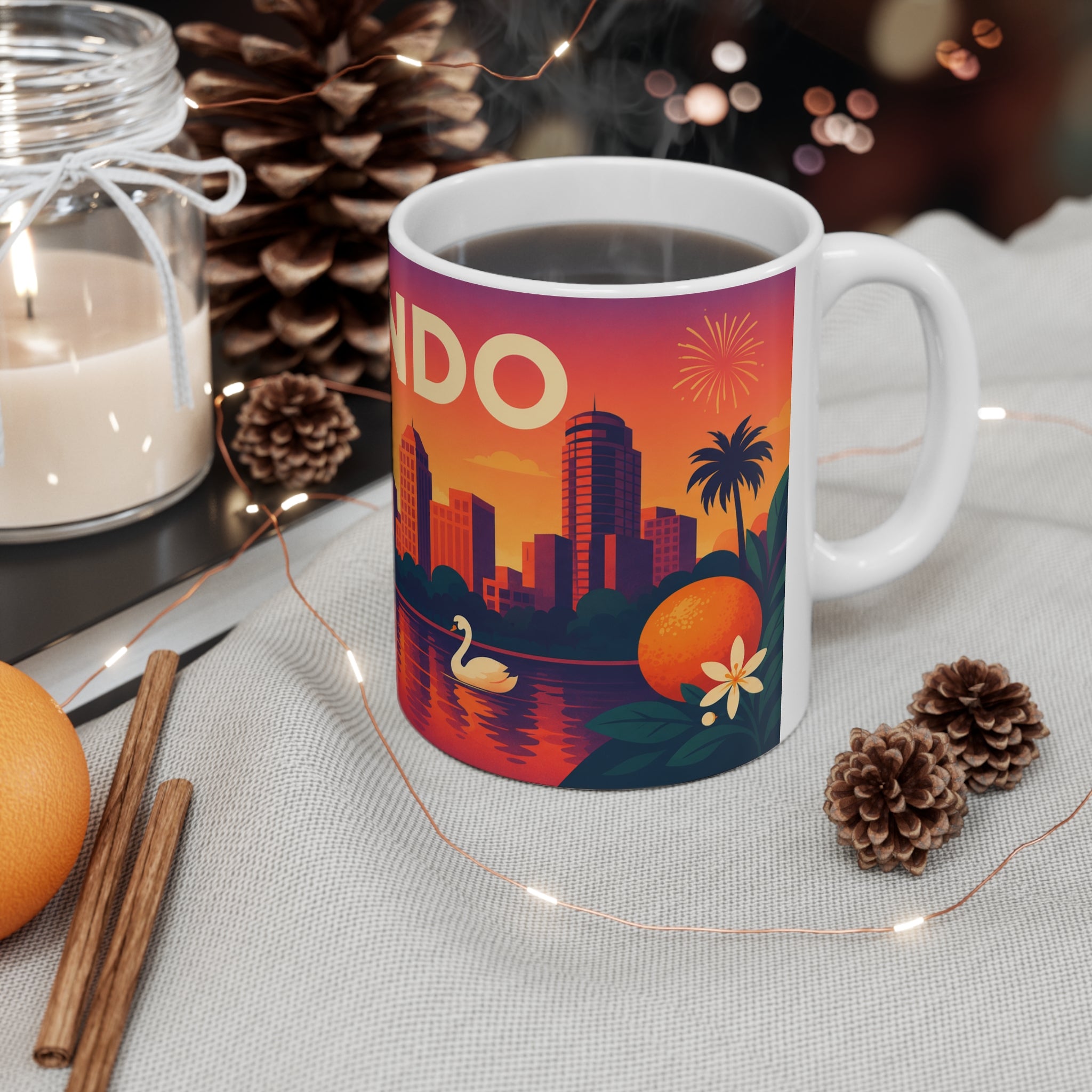 Orlando Sunset Ceramic Coffee Mug — 11oz & 15oz Travel Souvenir
