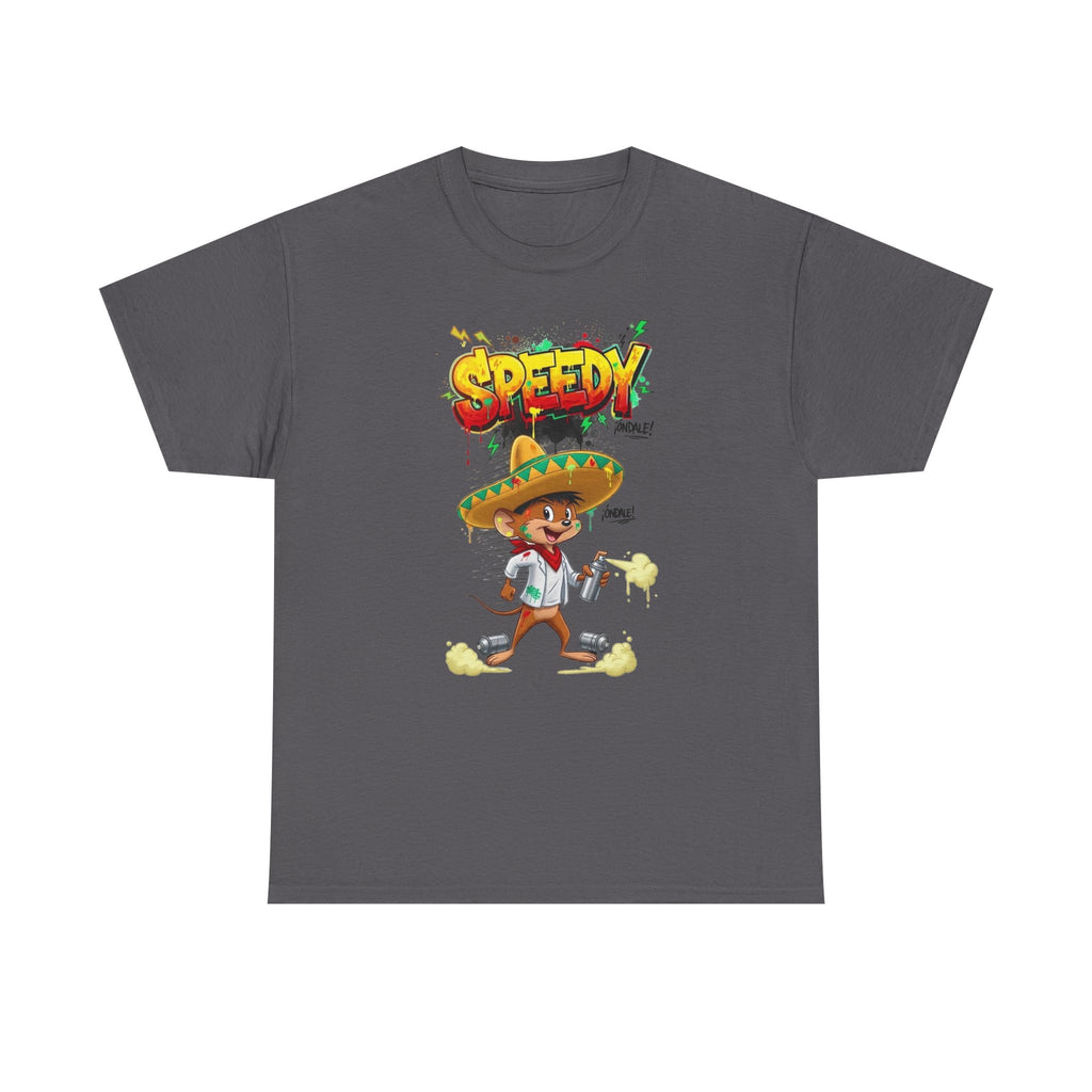 Speedy Sombrero Cartoon Tee — Mexican Street Food Runner Graphic T-Shirt