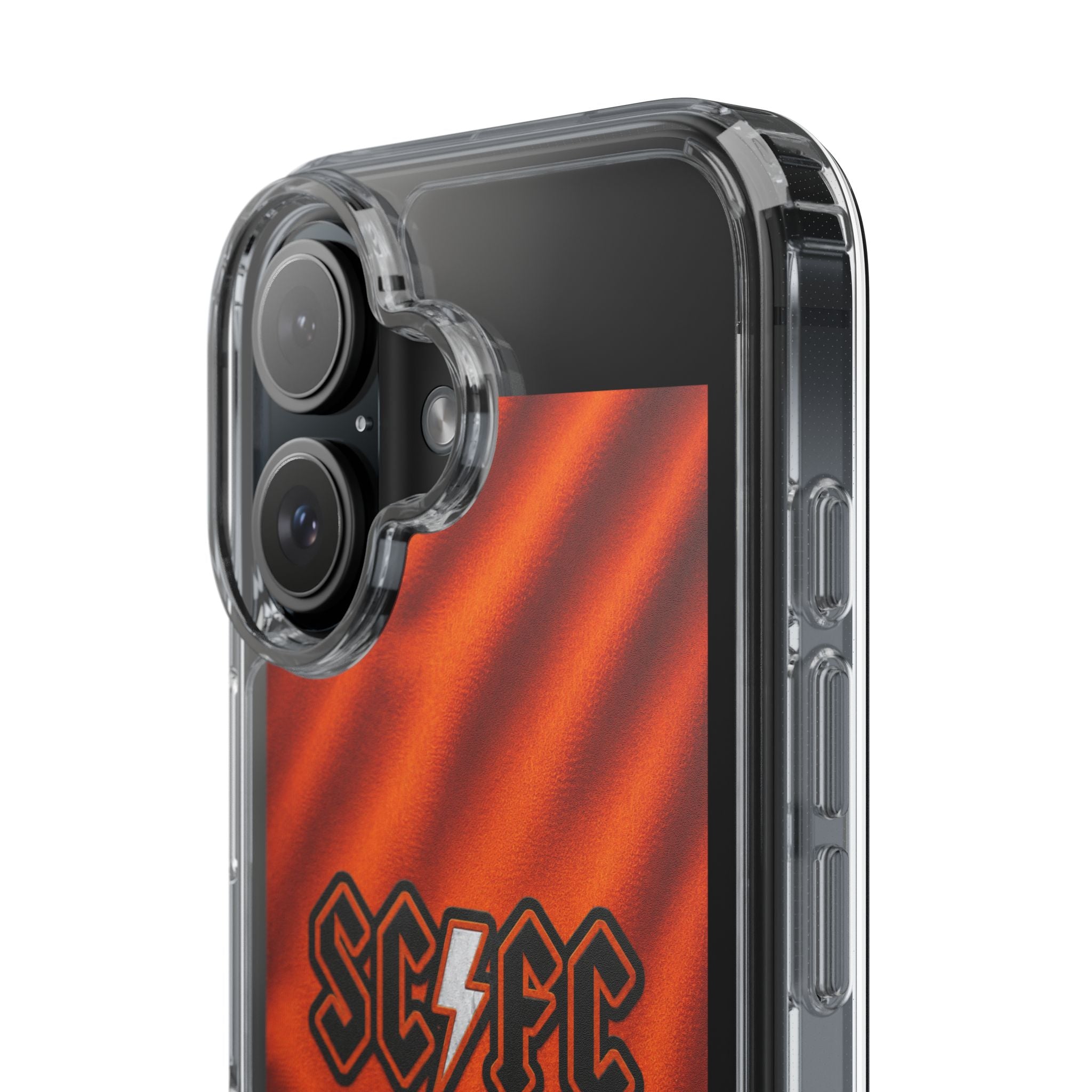 Salford CIty Inspired Phone Case — 'SCFC Back in Orange' Clear Protective Cover