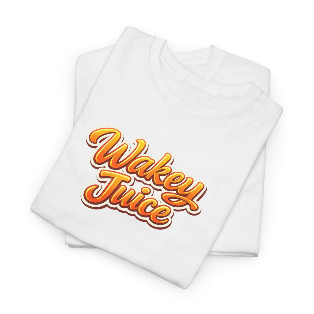 Wakey Juice T‑Shirt — Retro Orange Script Graphic Tee