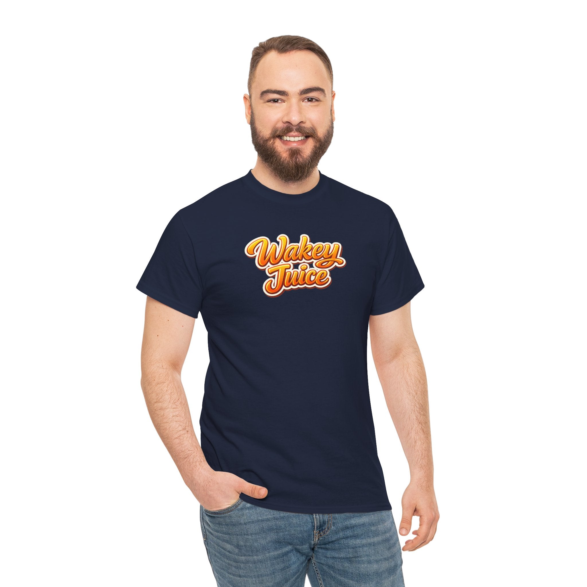 Wakey Juice T‑Shirt — Retro Orange Script Graphic Tee