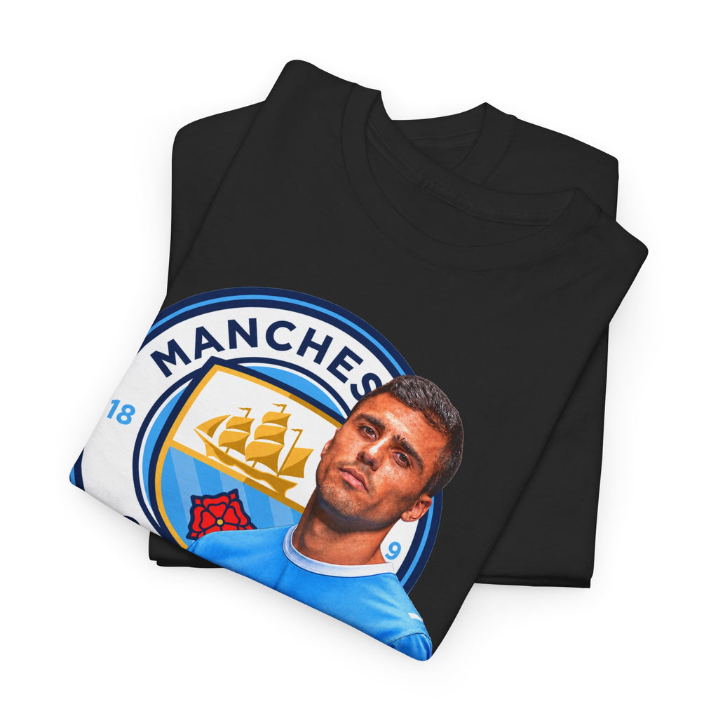 Rodri Manchester City Legend Football Tee — Player Portrait Soccer Shirt