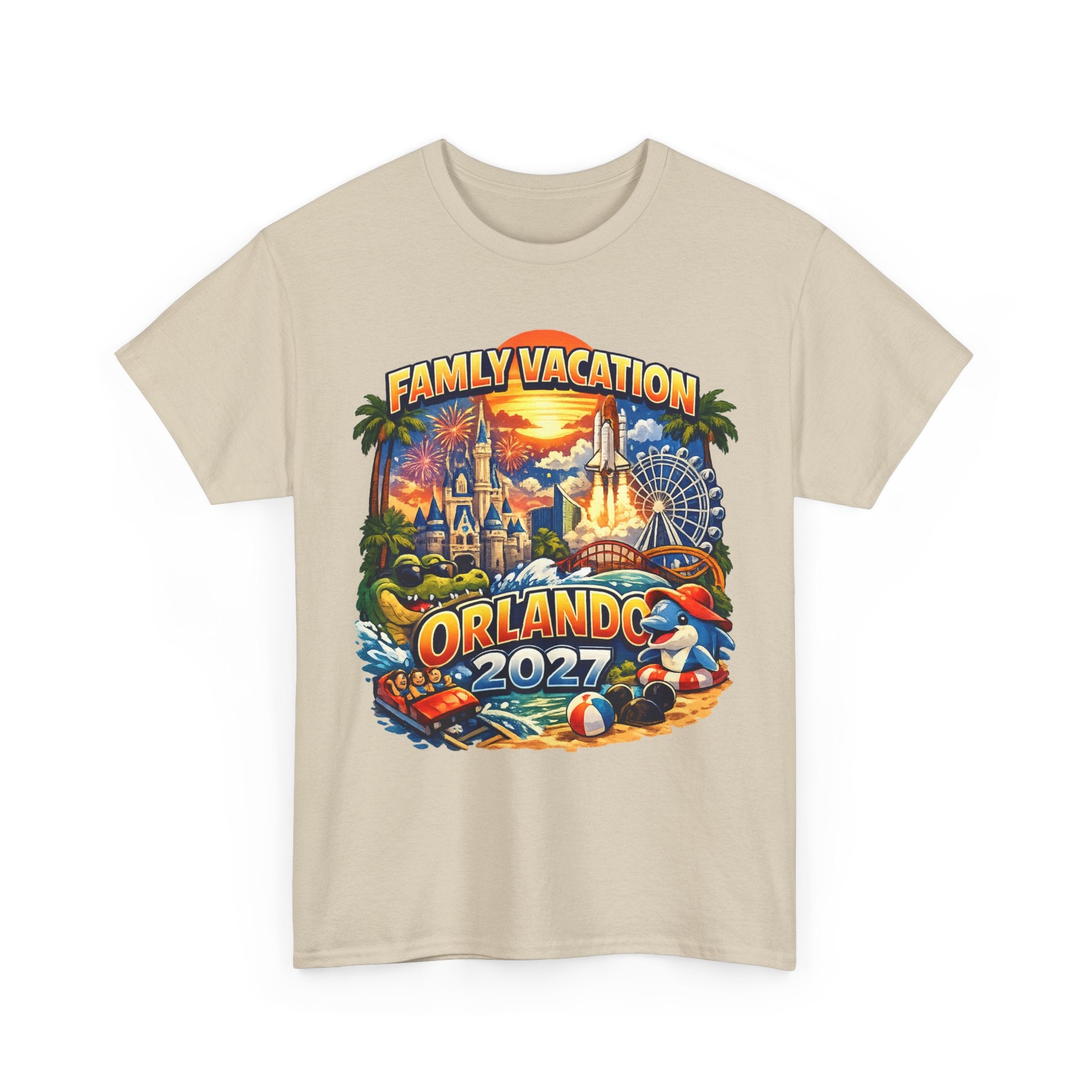 Family Vacation Orlando 2027 T-Shirt — Vintage Theme Park Souvenir Tee