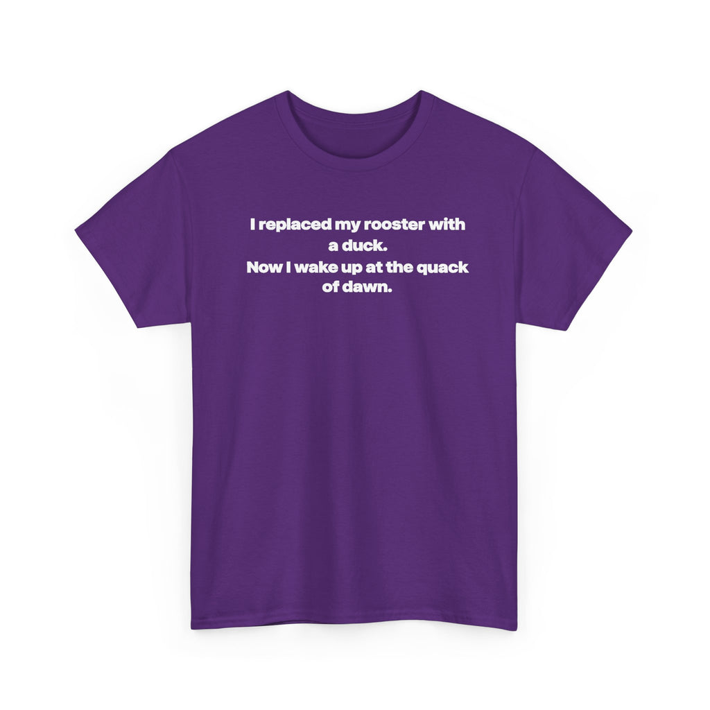 I replaced my rooster with a duck unisex's heavy weight cotton T-Shirt