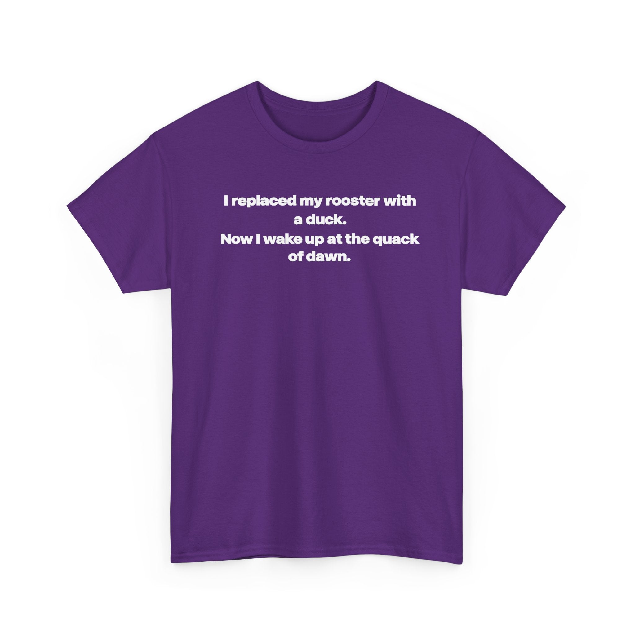 I replaced my rooster with a duck unisex's heavy weight cotton T-Shirt