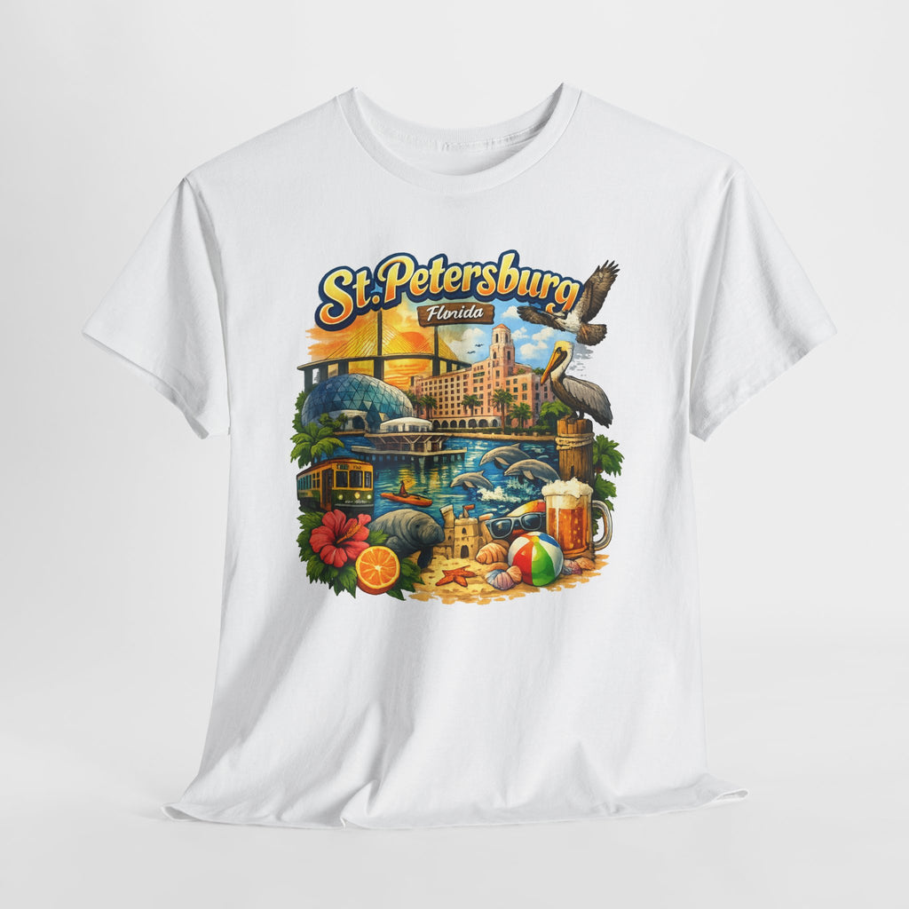 St. Petersburg Florida Retro Beach Scene T-Shirt