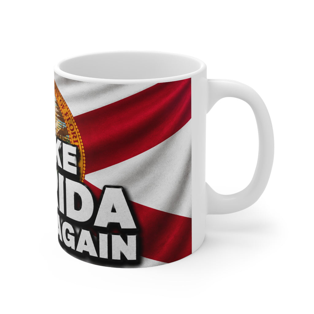 Make Florida Great Again Ceramic Coffee Mug — State Seal Flag Design (11oz/15oz)