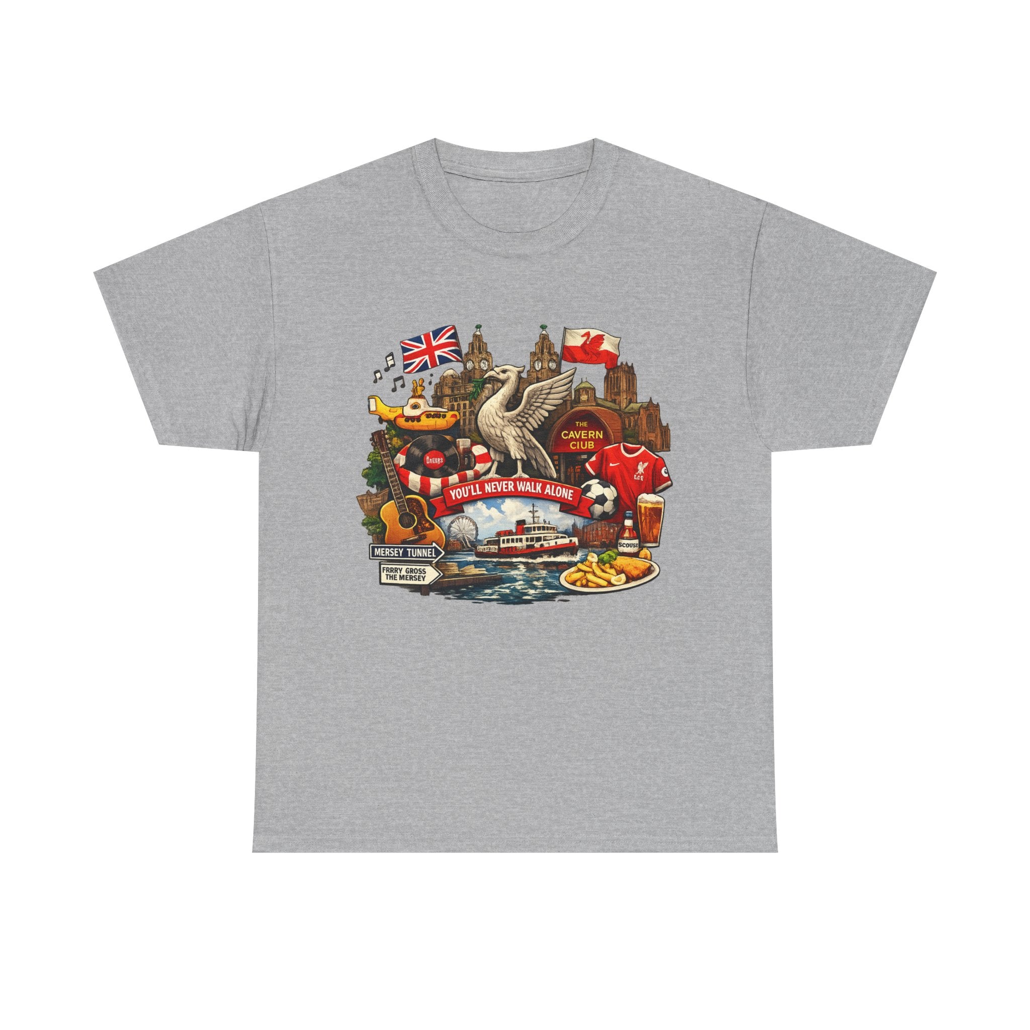 Liverpool Landmarks & You'll Never Walk Alone T-Shirt