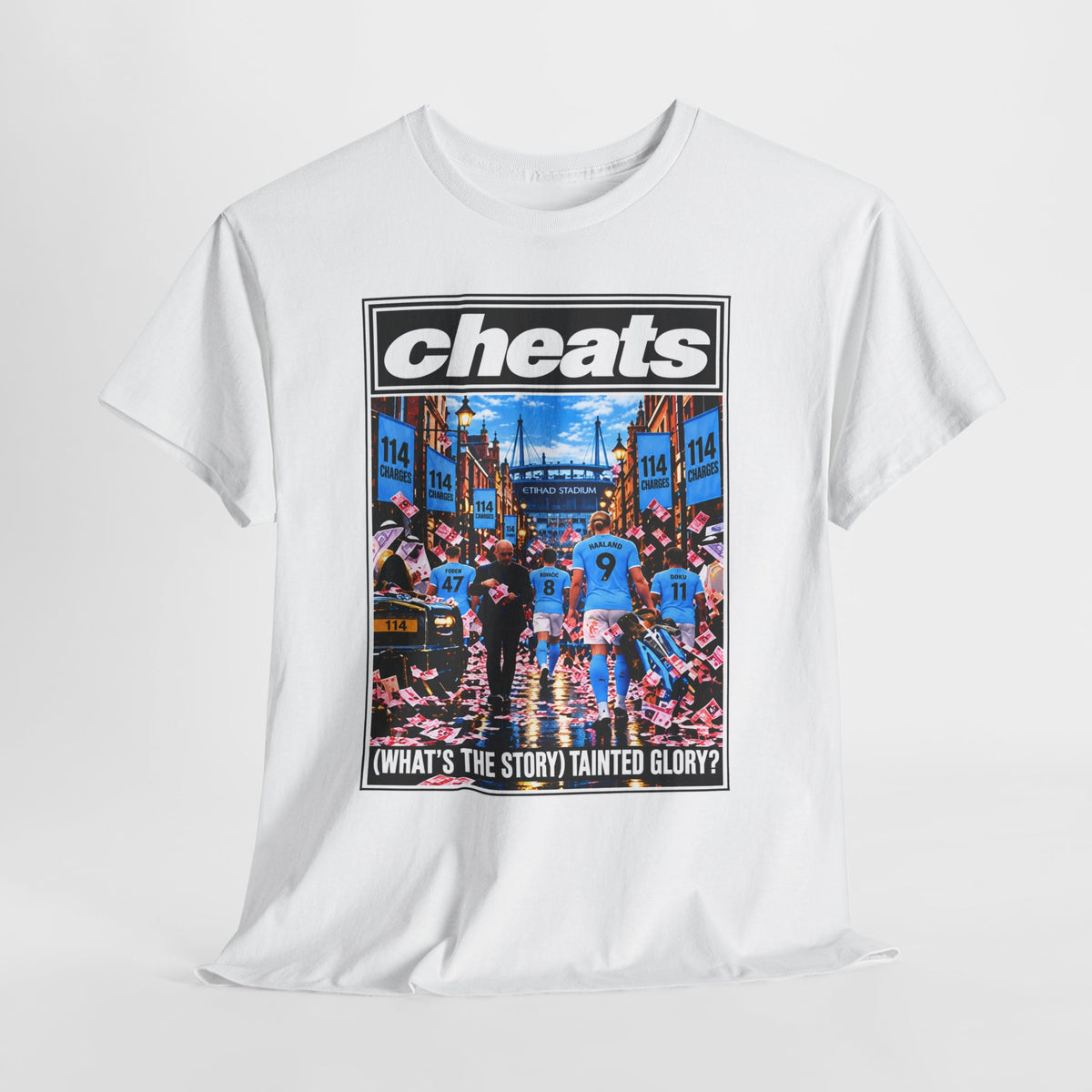 Cheats “What’s the Story? Tainted Glory?” Sports Graphic Cotton T-Shirt