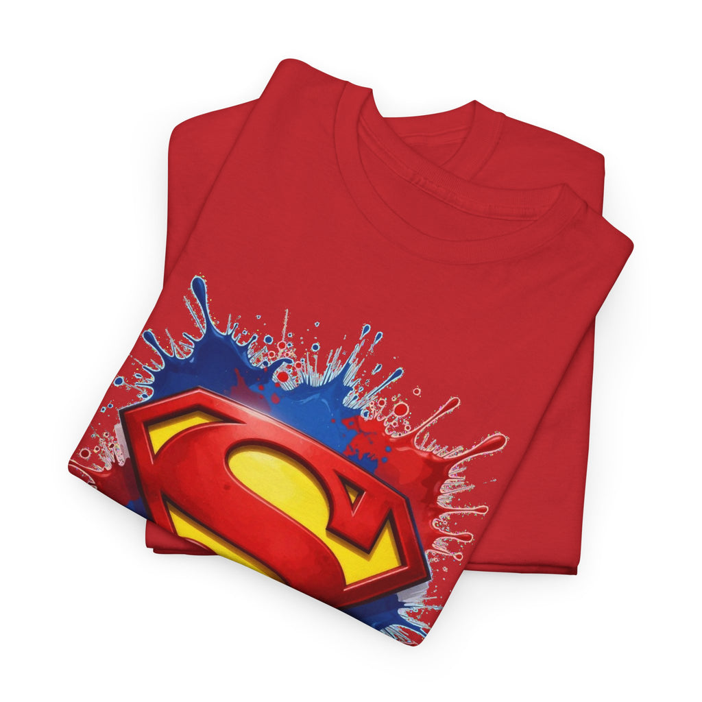 Superhero Emblem Paint-Splash T-Shirt