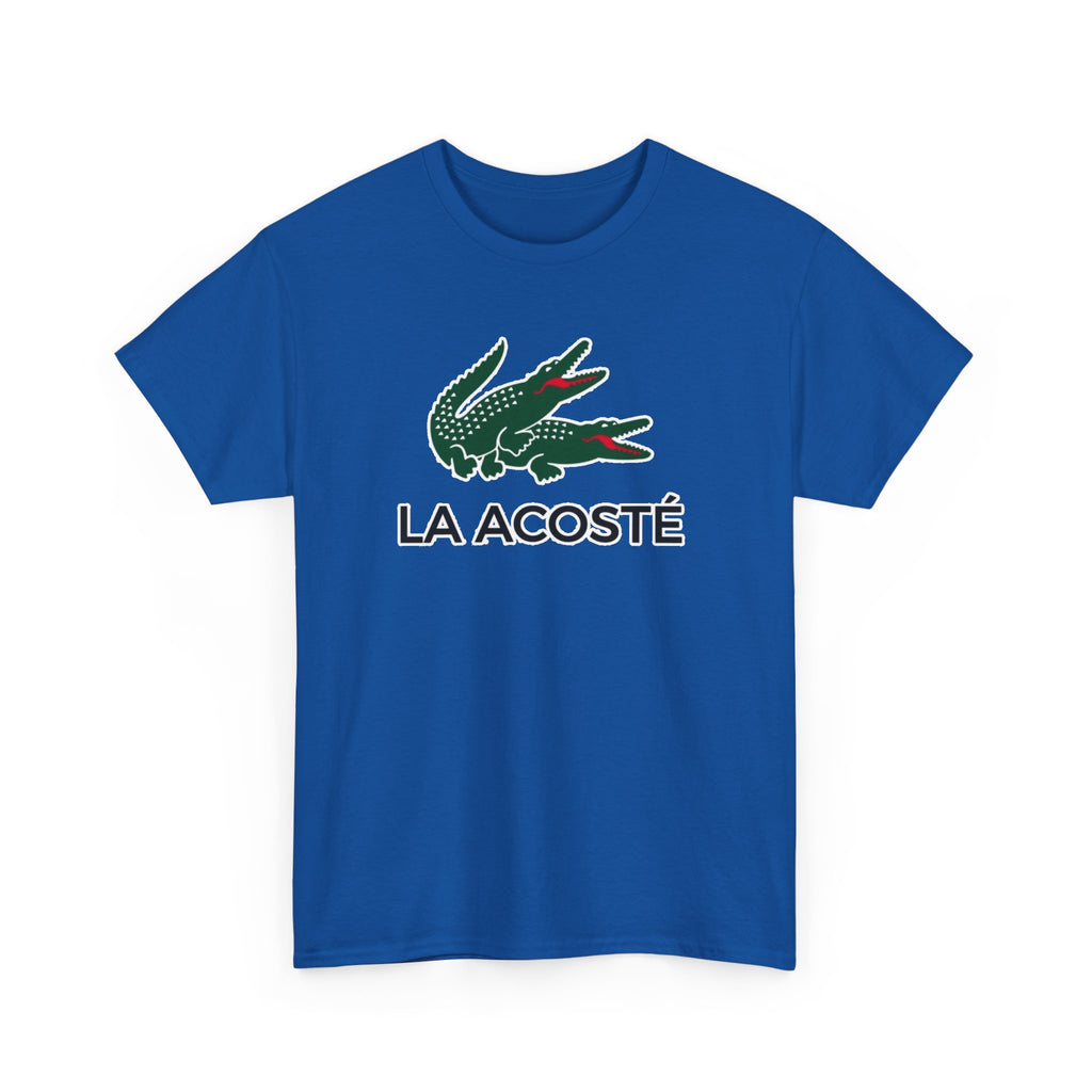 La Acosté Crocodile Logo Graphic Cotton Tee / T-Shirt