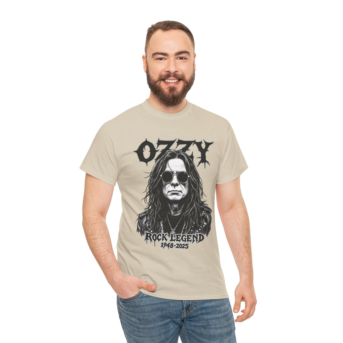Rock Legend Graphic Tee — "Ozzy" Memorial 1948–2025