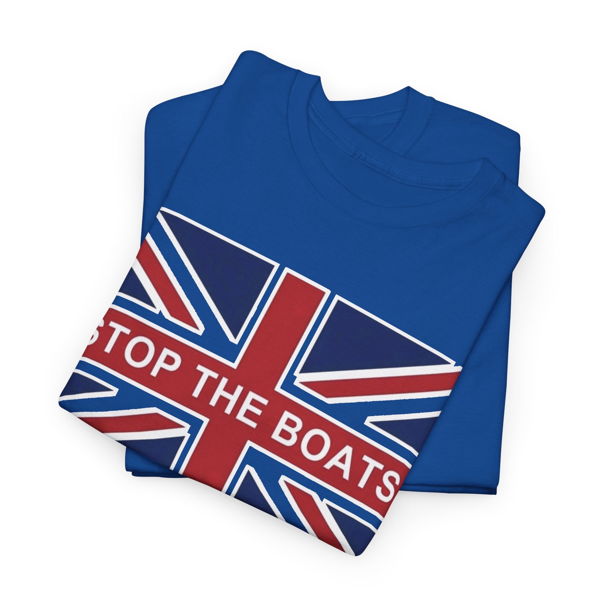 Union Jack "Stop The Boats" Political Statement Tee / T-Shirt