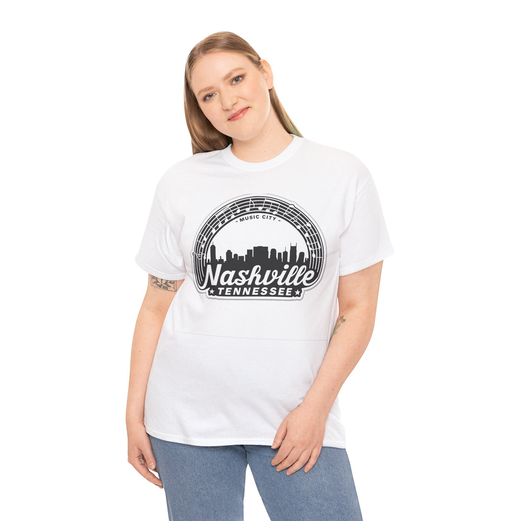 Nashville Tennessee Skyline Tee — Retro Music City Graphic Shirt