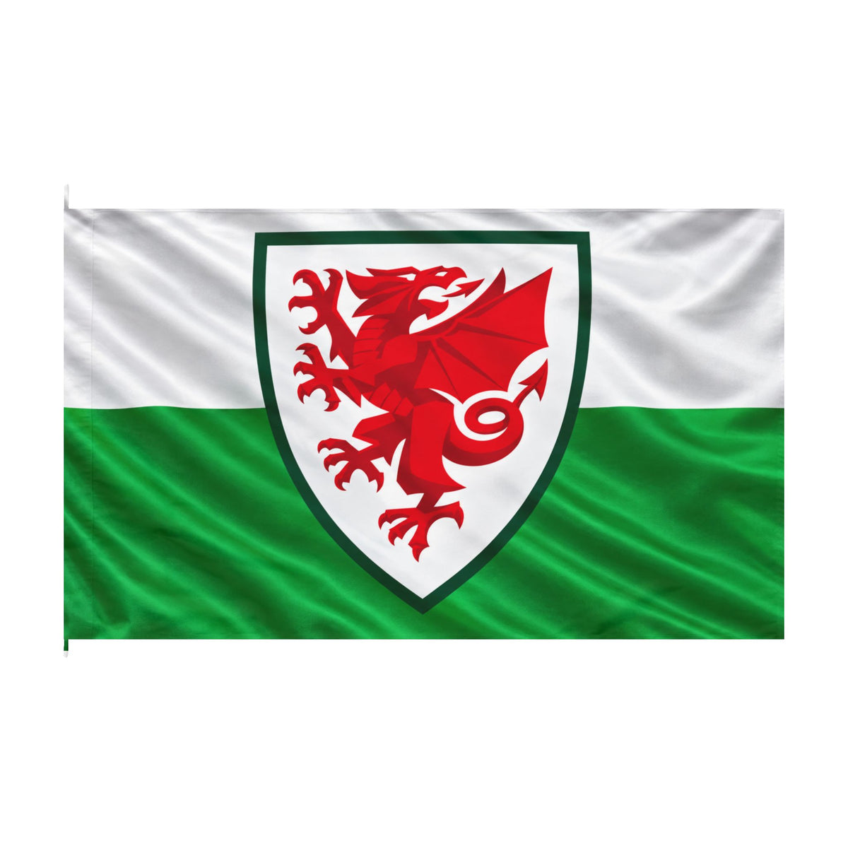 Welsh Dragon Shield Flag — Double-Sided Decorative Flag