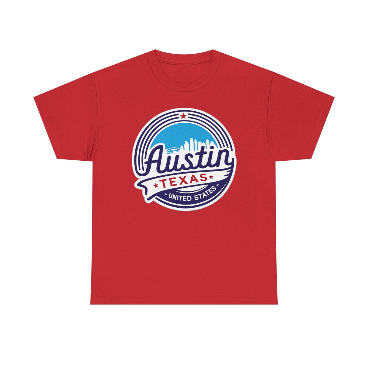Austin Texas Retro Skyline T-Shirt — Vintage City Pride Tee