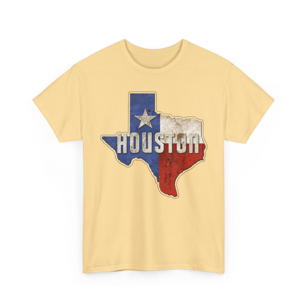 Houston Texas Flag Graphic Tee — Vintage State Outline T-Shirt