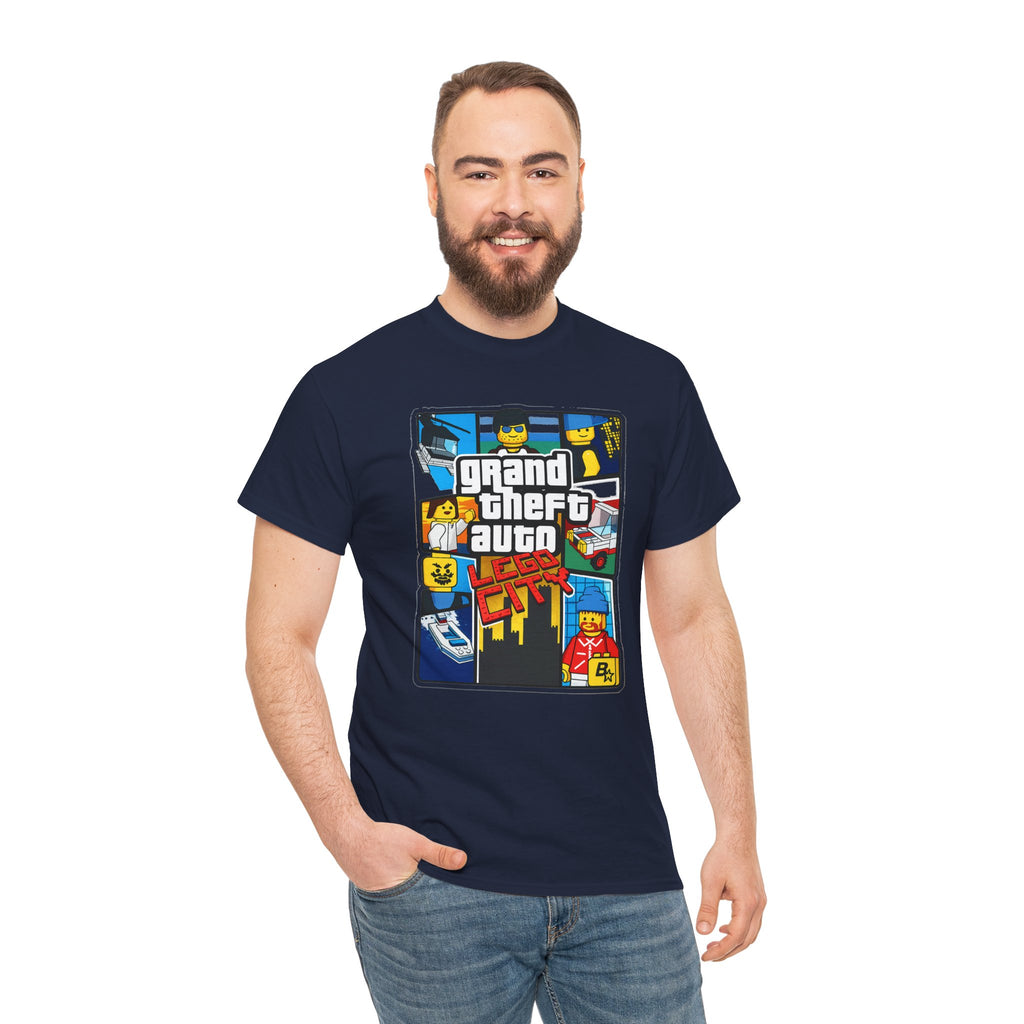 GTA Lego City Retro Block-Style 'Grand Theft Auto' Graphic Tee