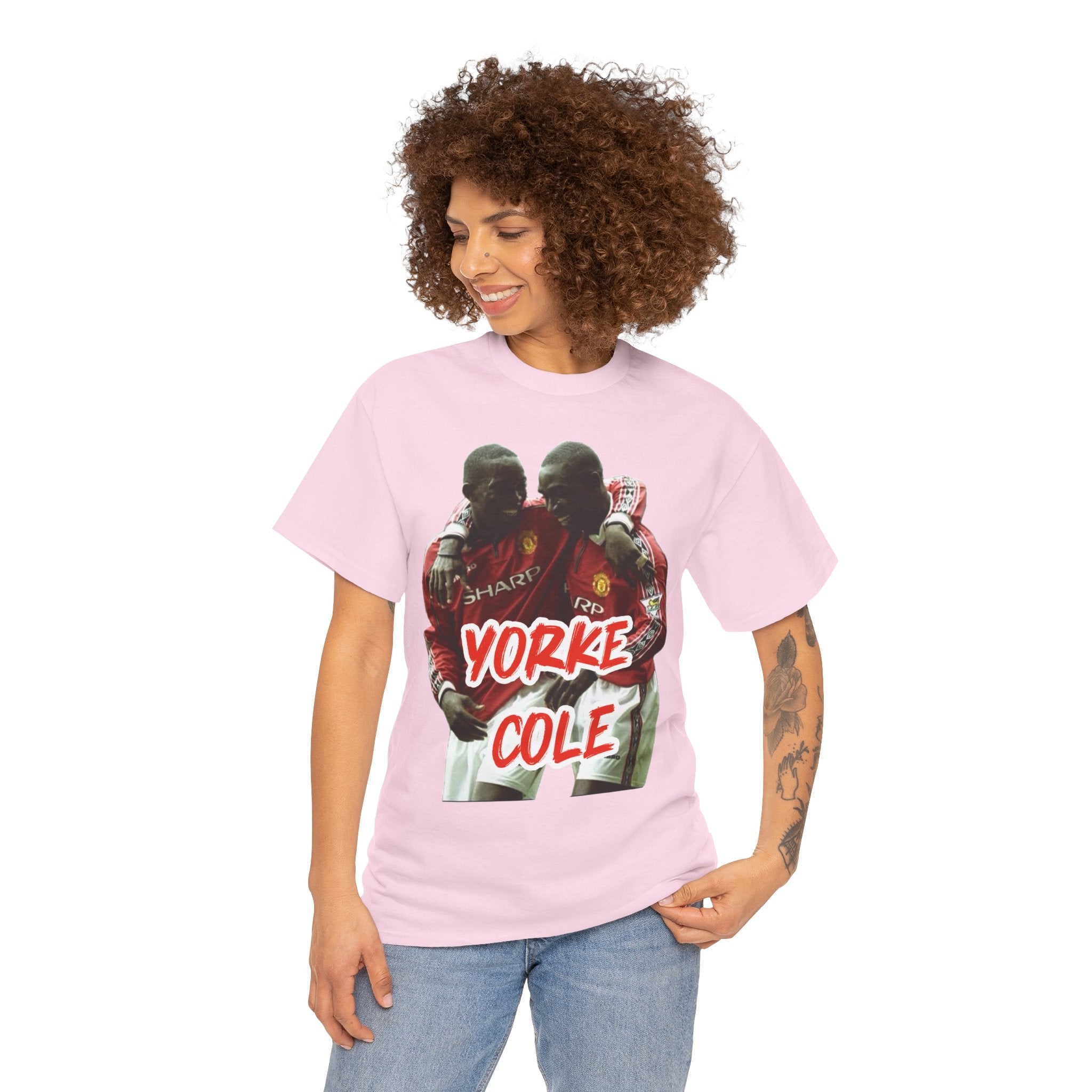 Yorke & Cole Manchester United Soccer Legends Graphic Tee — 'Yorke Cole' Retro Football Shirt