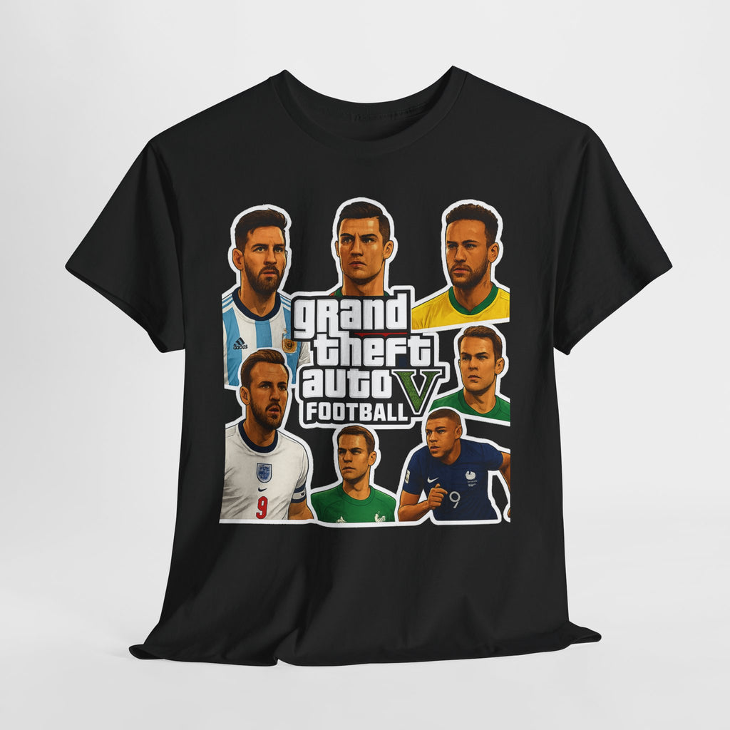 Graphic Tee — 'Grand Theft Auto V Football' Soccer Players Collage Shirt