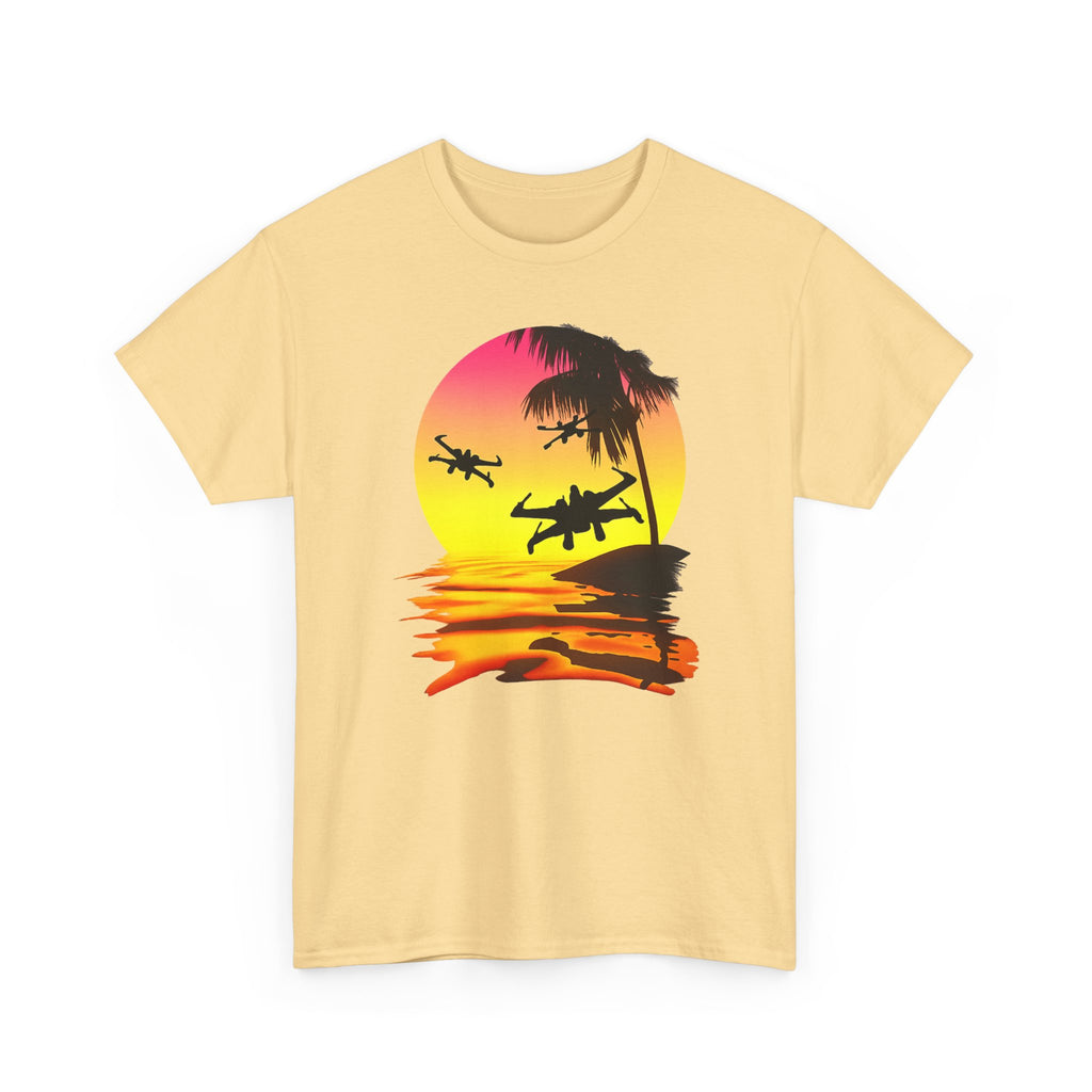 Star Wars X-Ring Sunset Beach Plane T-Shirt