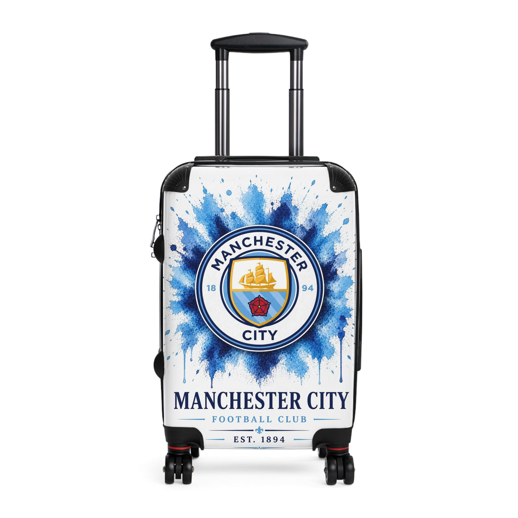 Manchester City Suitcase – Football Club Carry-On Luggage with Crest Design
