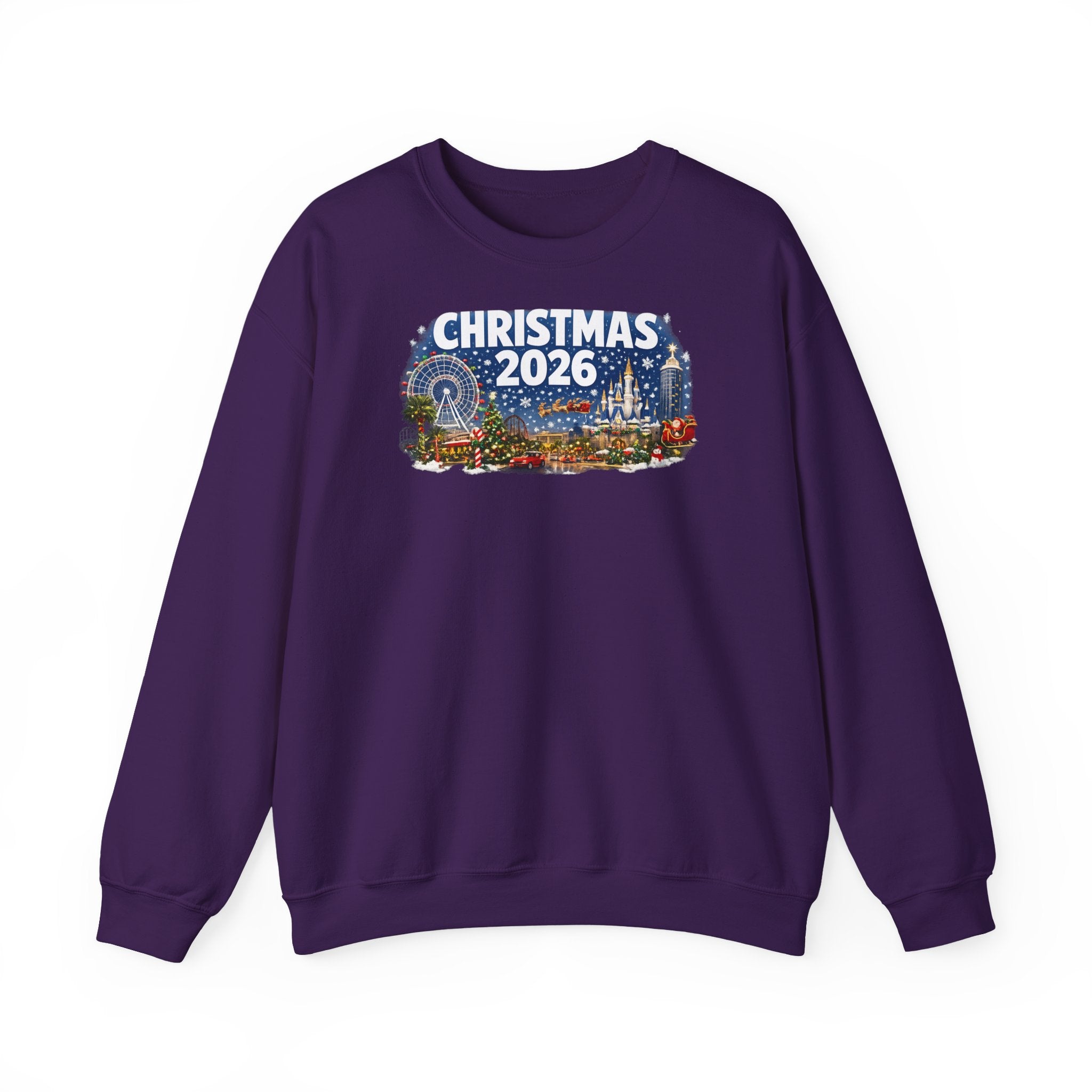 Christmas 2026 Holiday Sweatshirt – Festive Winter Cityscape Crewneck