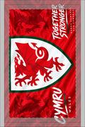 Wales Dragon Tea Towel — "Together Stronger" Double-Sided Waffle Kitchen Towel