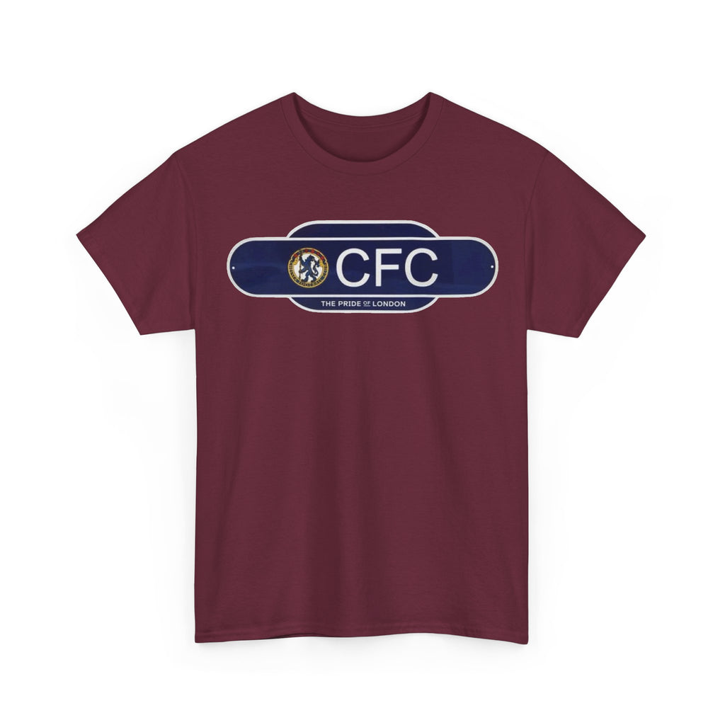 Chelsea Railway Sign Crest Logo T‑Shirt — Retro Football Badge Tee