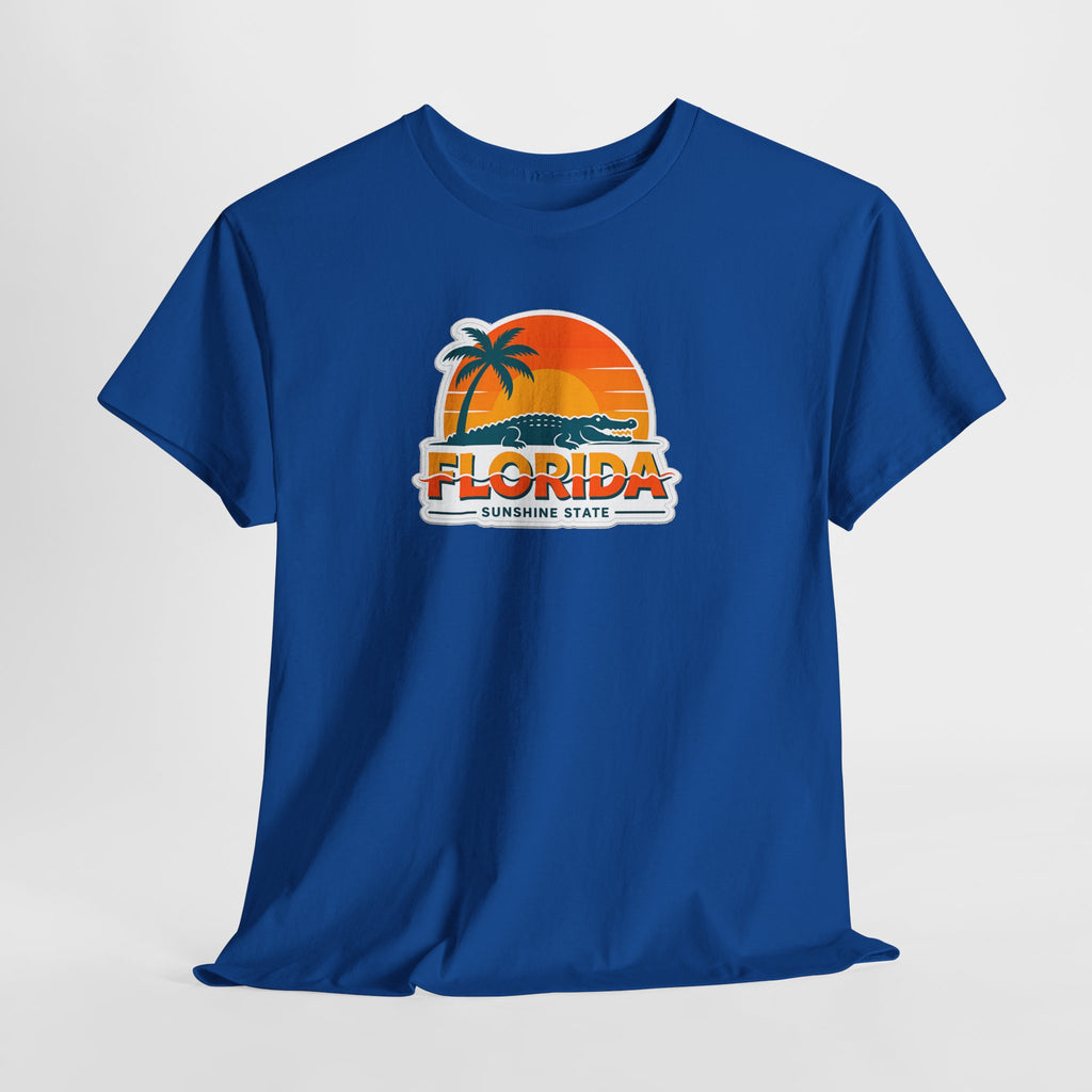 Florida Sunshine State T-Shirt — Retro Palm Sunset Graphic Tee