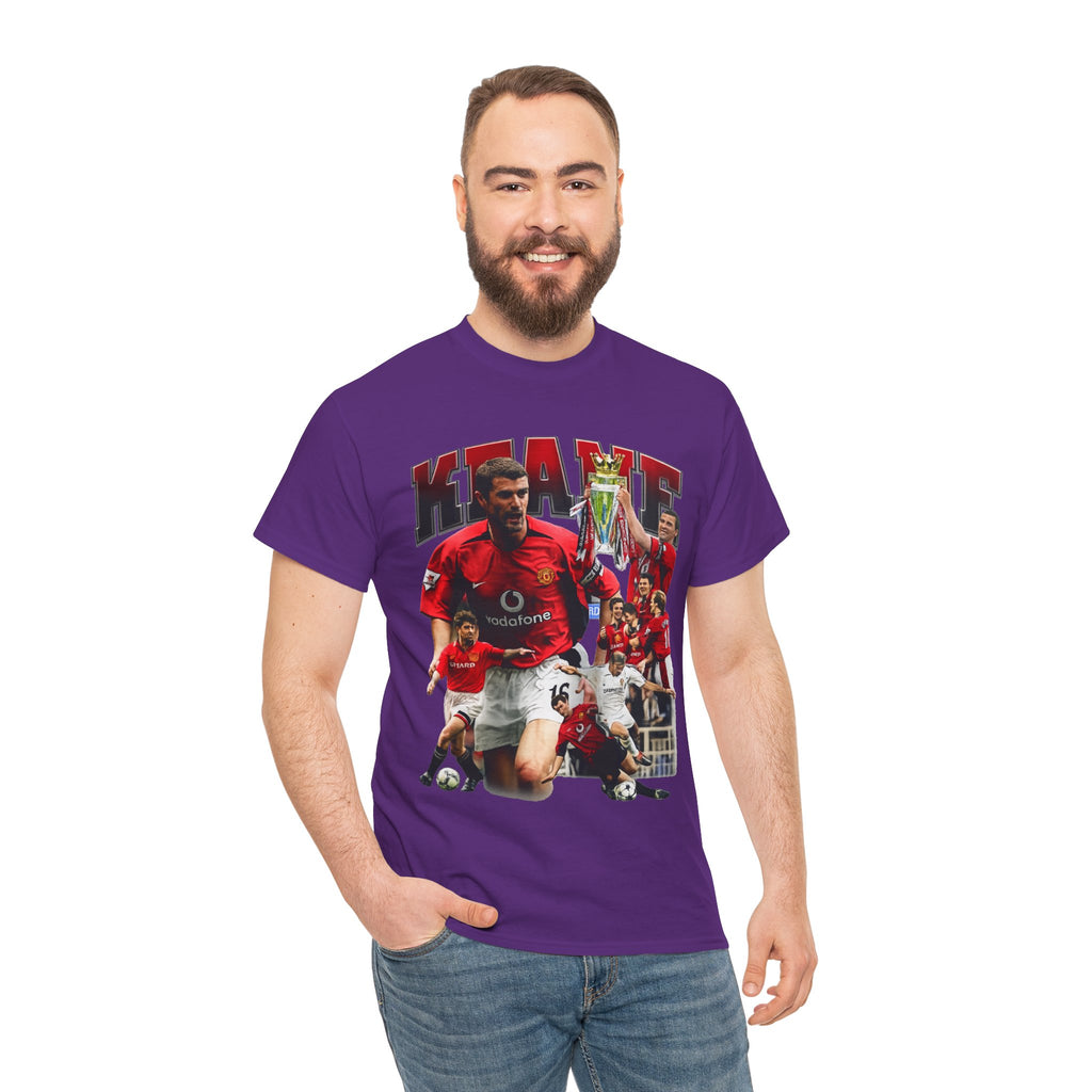 Roy Keane Football Legens Collage Tee — Retro Man United Tribute Shirt