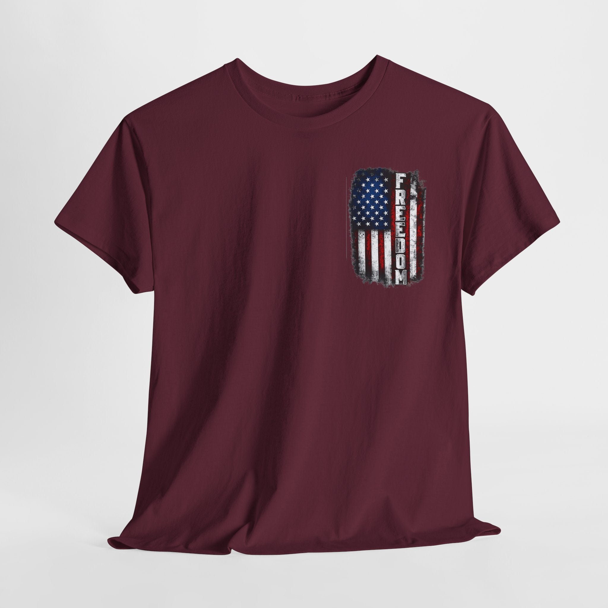 Freedom American Flag T-Shirt — Distressed USA Patriotic Tee