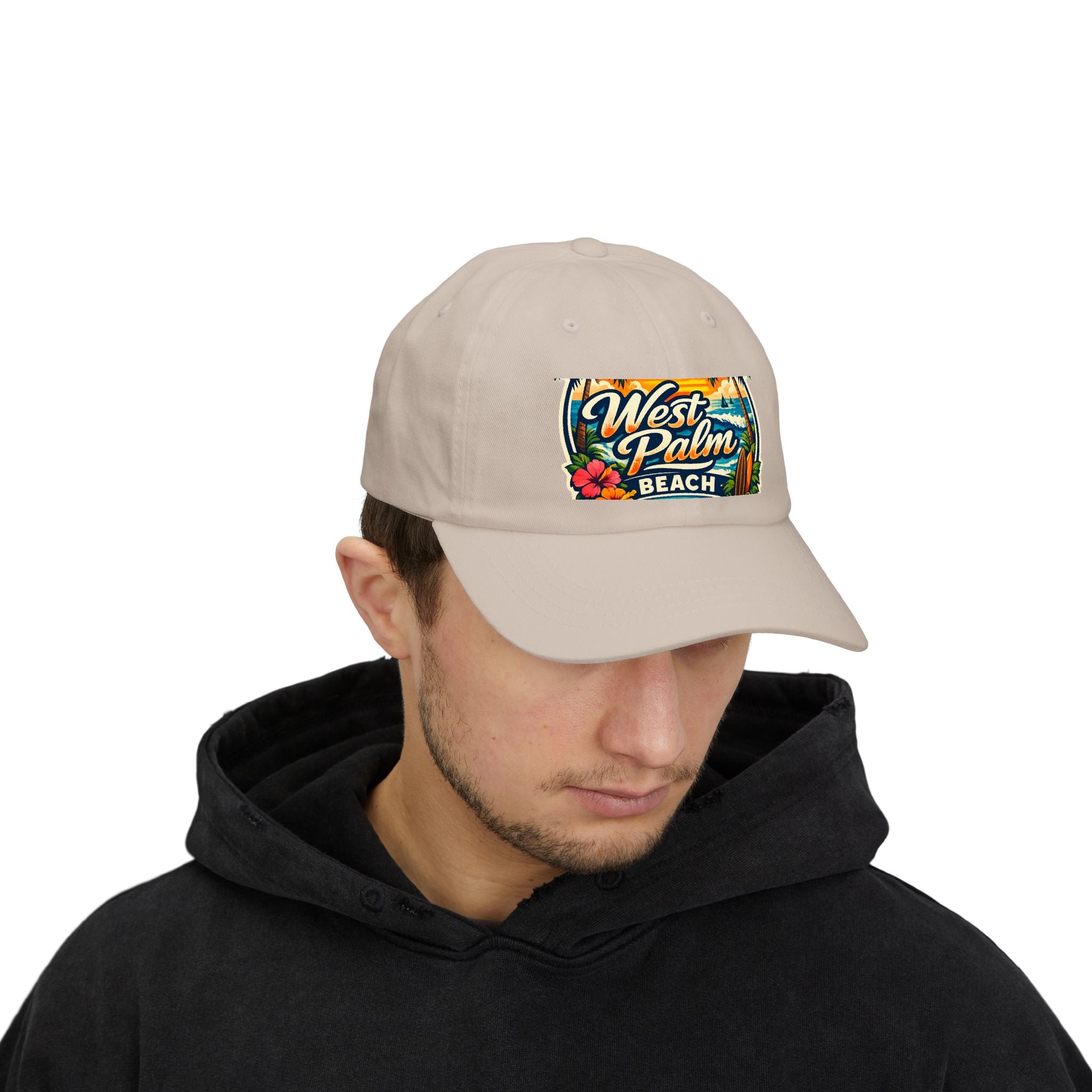 West Palm Beach Dad Cap — Vintage Surfboard Floral Beach Hat