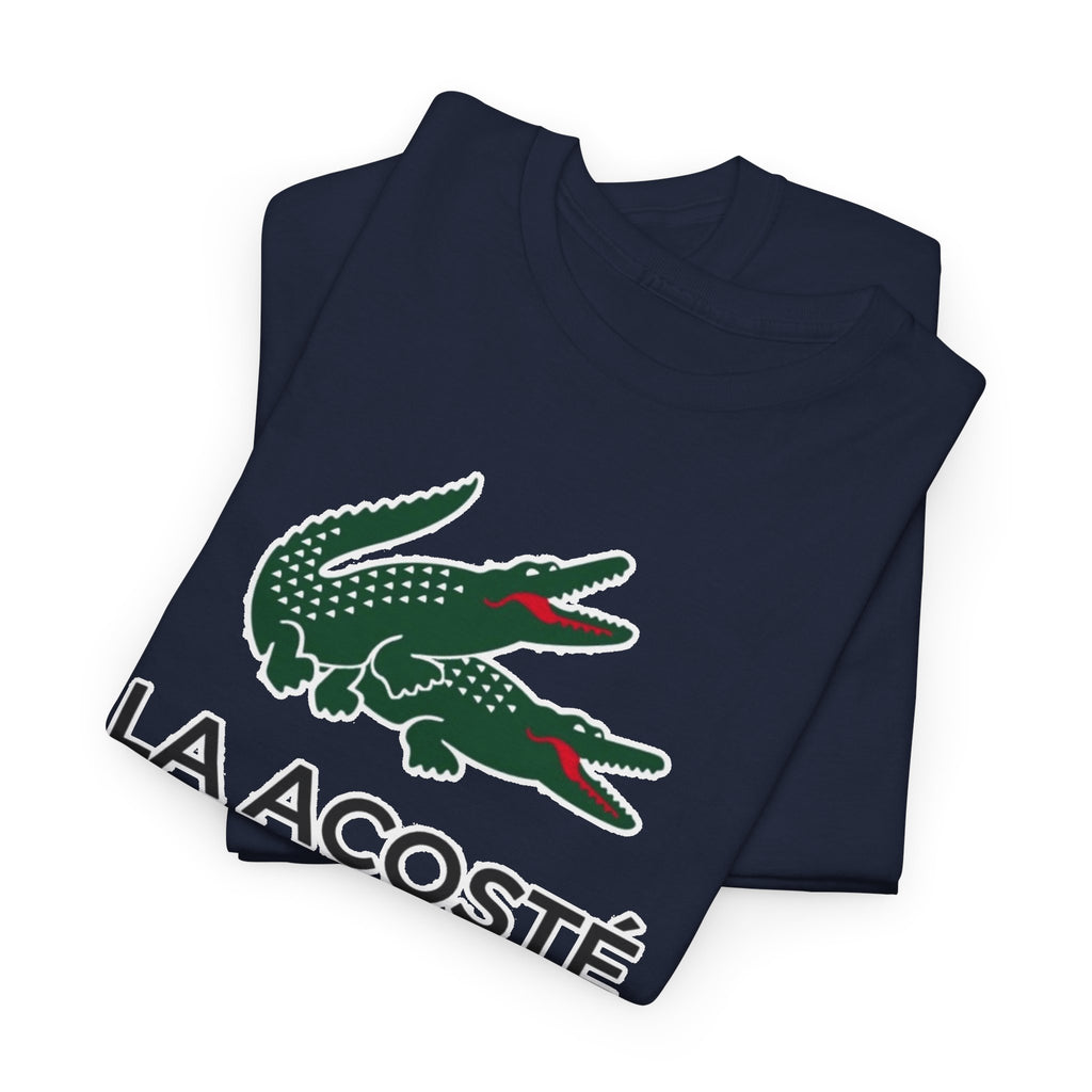 La Acosté Crocodile Logo Graphic Cotton Tee / T-Shirt
