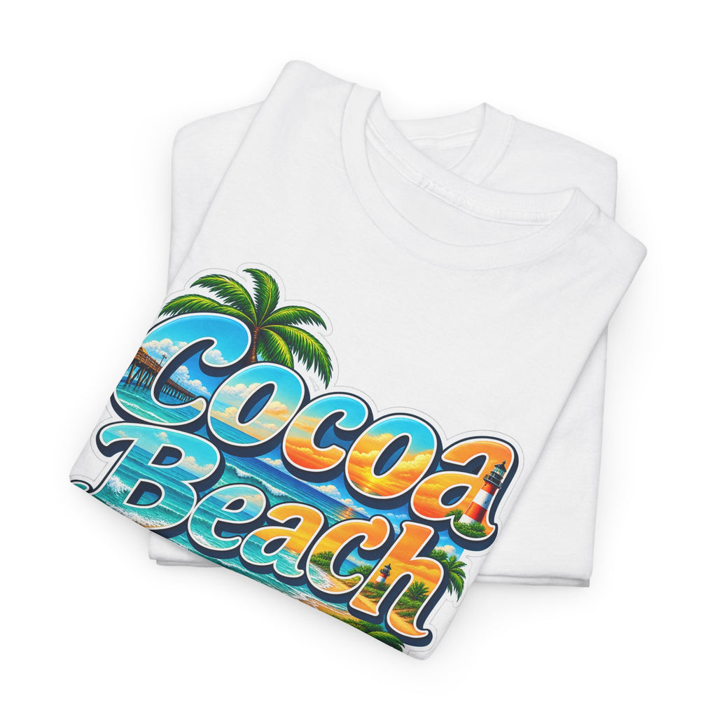 Cocoa Beach Florida Vintage Surf Cotton T-Shirt
