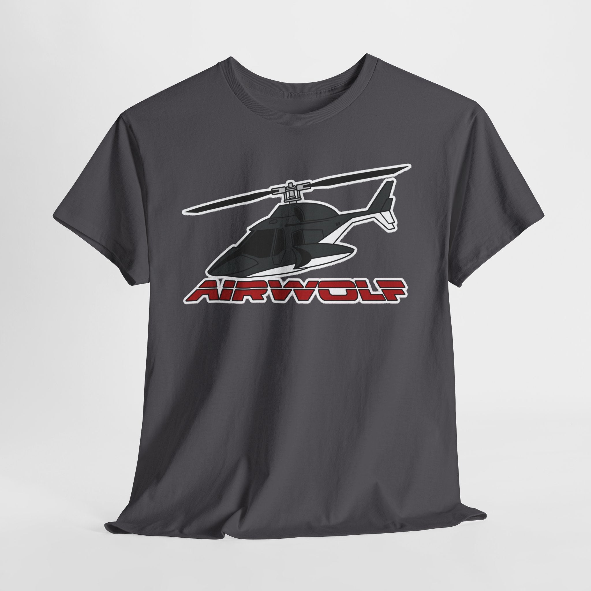 Helicopter Airwolf Tee — Retro Airwolf Logo Graphic T‑Shirt