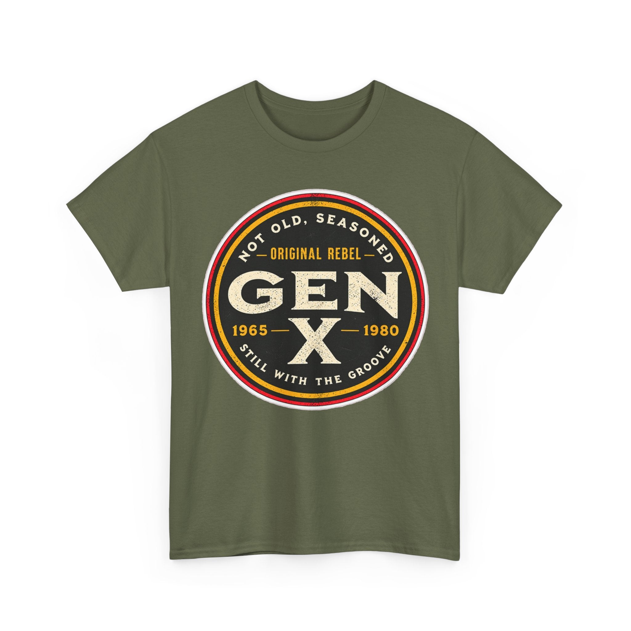 Gen X Tee - 'Not Old, Seasoned' Vintage Rebel Graphic T-Shirt (1965-1980)