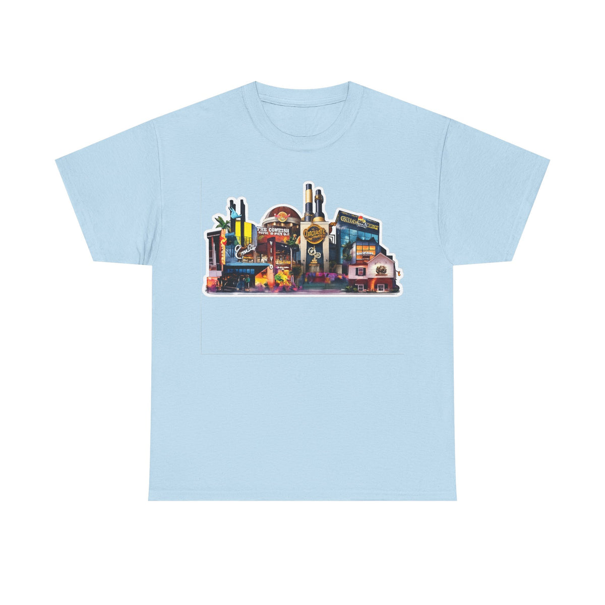 Universal Orlando Skyline T-Shirt — Neon Strip Casino Cityscape Tee